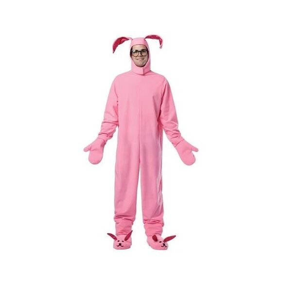 Christmas Story Pink Bunny Costume Mens One Size Standard - Picture 1 of 6